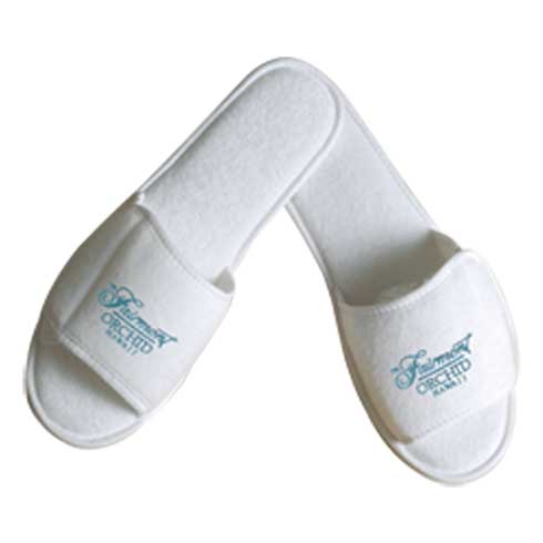 N32 - Open Toe Terry Slipper with Velcro Closure