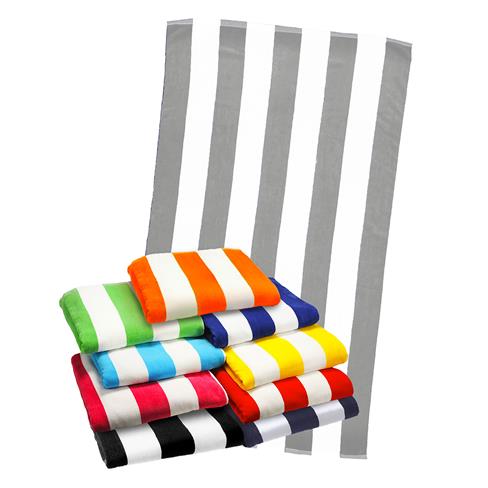 OS155 - 35 x 60, 15 lb. Velour, Cabana Stripe