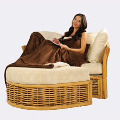 50 x 60 Micro Mink Sherpa Blanket with Hidden Zipper